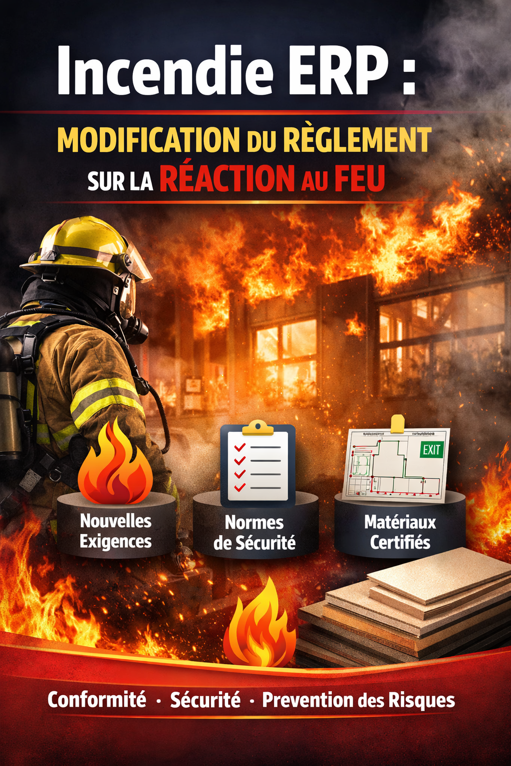 Incendie ERP : modification du règlement sur la réaction au feu
